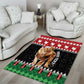 Personalized Kenya Christmas Area Rug Lion Santa - Heri Ya Krismasi!