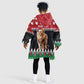 Personalized Kenya Christmas Kid Wearable Blanket Hoodie Lion Santa - Heri Ya Krismasi!