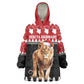 Personalized Kenya Christmas Kid Wearable Blanket Hoodie Lion Santa - Heri Ya Krismasi!