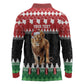 Personalized Kenya Christmas Long Sleeve Polo Shirt Lion Santa - Heri Ya Krismasi!
