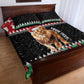 Personalized Kenya Christmas Quilt Bed Set Lion Santa - Heri Ya Krismasi!