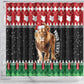 Personalized Kenya Christmas Shower Curtain Lion Santa - Heri Ya Krismasi!