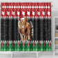 Personalized Kenya Christmas Shower Curtain Lion Santa - Heri Ya Krismasi!
