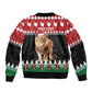 Personalized Kenya Christmas Sleeve Zip Bomber Jacket Lion Santa - Heri Ya Krismasi!