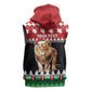 Personalized Kenya Christmas Sleeveless Hoodie Lion Santa - Heri Ya Krismasi! - African Pride