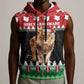 Personalized Kenya Christmas Sleeveless Zip Hoodie Lion Santa - Heri Ya Krismasi! - African Pride
