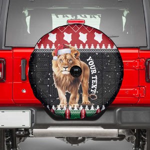 Personalized Kenya Christmas Spare Tire Cover Lion Santa - Heri Ya Krismasi!