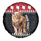Personalized Kenya Christmas Spare Tire Cover Lion Santa - Heri Ya Krismasi!