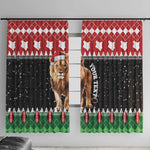 Personalized Kenya Christmas Window Curtain Lion Santa - Heri Ya Krismasi!