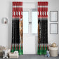 Personalized Kenya Christmas Window Curtain Lion Santa - Heri Ya Krismasi!