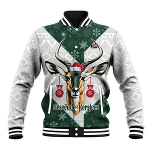 South Africa Springboks Christmas Baseball Jacket Bokke Santa - Geseende Kersfees LT14