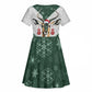 South Africa Springboks Christmas Kid Short Sleeve Dress Bokke Santa - Geseende Kersfees