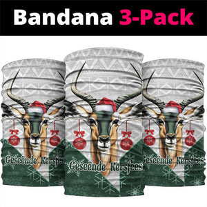 South Africa Springboks Christmas Neck Gaiter Bokke Santa - Geseende Kersfees LT14
