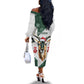 South Africa Springboks Christmas Off The Shoulder Long Sleeve Dress Bokke Santa - Geseende Kersfees