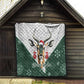 South Africa Springboks Christmas Quilt Bokke Santa - Geseende Kersfees