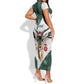 South Africa Springboks Christmas Short Sleeve Bodycon Dress Bokke Santa - Geseende Kersfees LT14