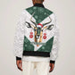 South Africa Springboks Christmas Sleeve Zip Bomber Jacket Bokke Santa - Geseende Kersfees