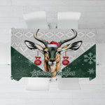 South Africa Springboks Christmas Tablecloth Bokke Santa - Geseende Kersfees