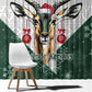 South Africa Springboks Christmas Window Curtain Bokke Santa - Geseende Kersfees