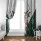 South Africa Springboks Christmas Window Curtain Bokke Santa - Geseende Kersfees
