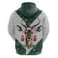 South Africa Springboks Christmas Zip Hoodie Bokke Santa - Geseende Kersfees
