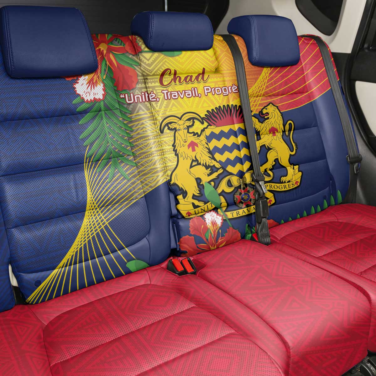 Chad Independence Day Back Car Seat Cover Happy 64 Years Of Independence