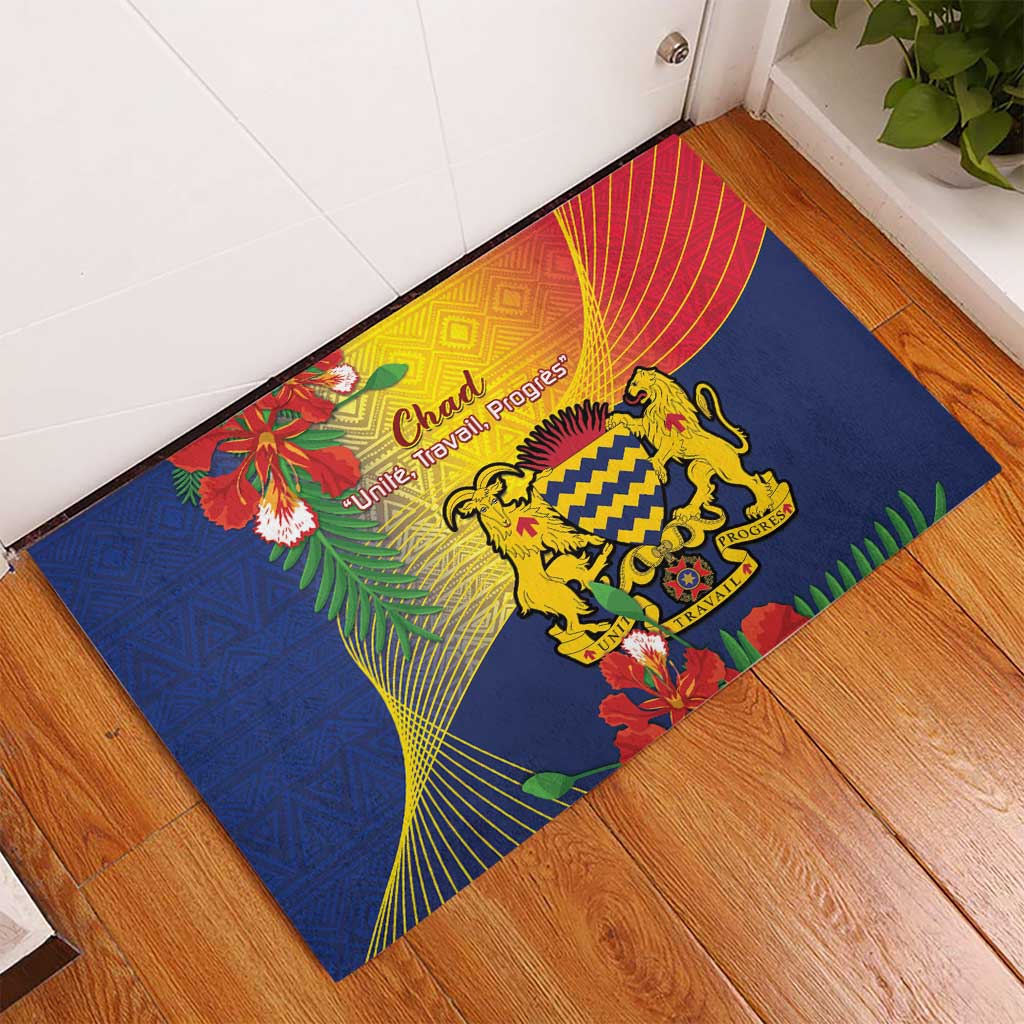 Chad Independence Day Rubber Doormat Happy 64 Years Of Independence