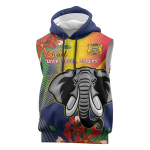 Chad Independence Day Sleeveless Hoodie Happy 64 Years Of Independence - African Pride
