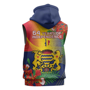 Chad Independence Day Sleeveless Hoodie Happy 64 Years Of Independence - African Pride