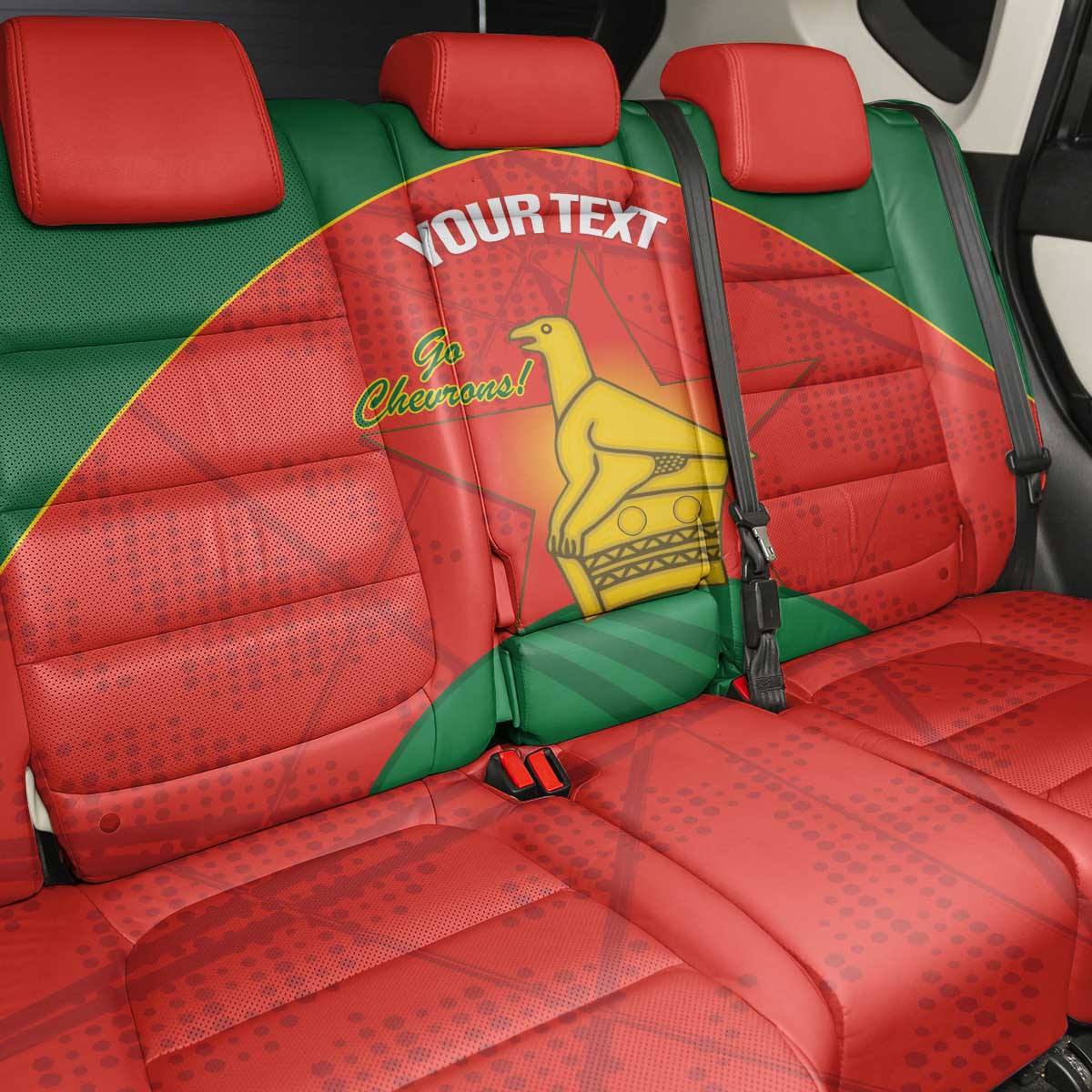 Afro Cricket Zimbabwe Custom Back Car Seat Cover Go Chevrons 2003 Color - African Pride