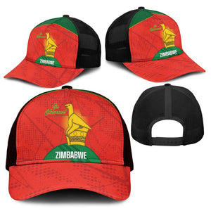 Zimbabwe Cricket Baseball Net Cap Go Chevrons 2003 Color Version - African Pride