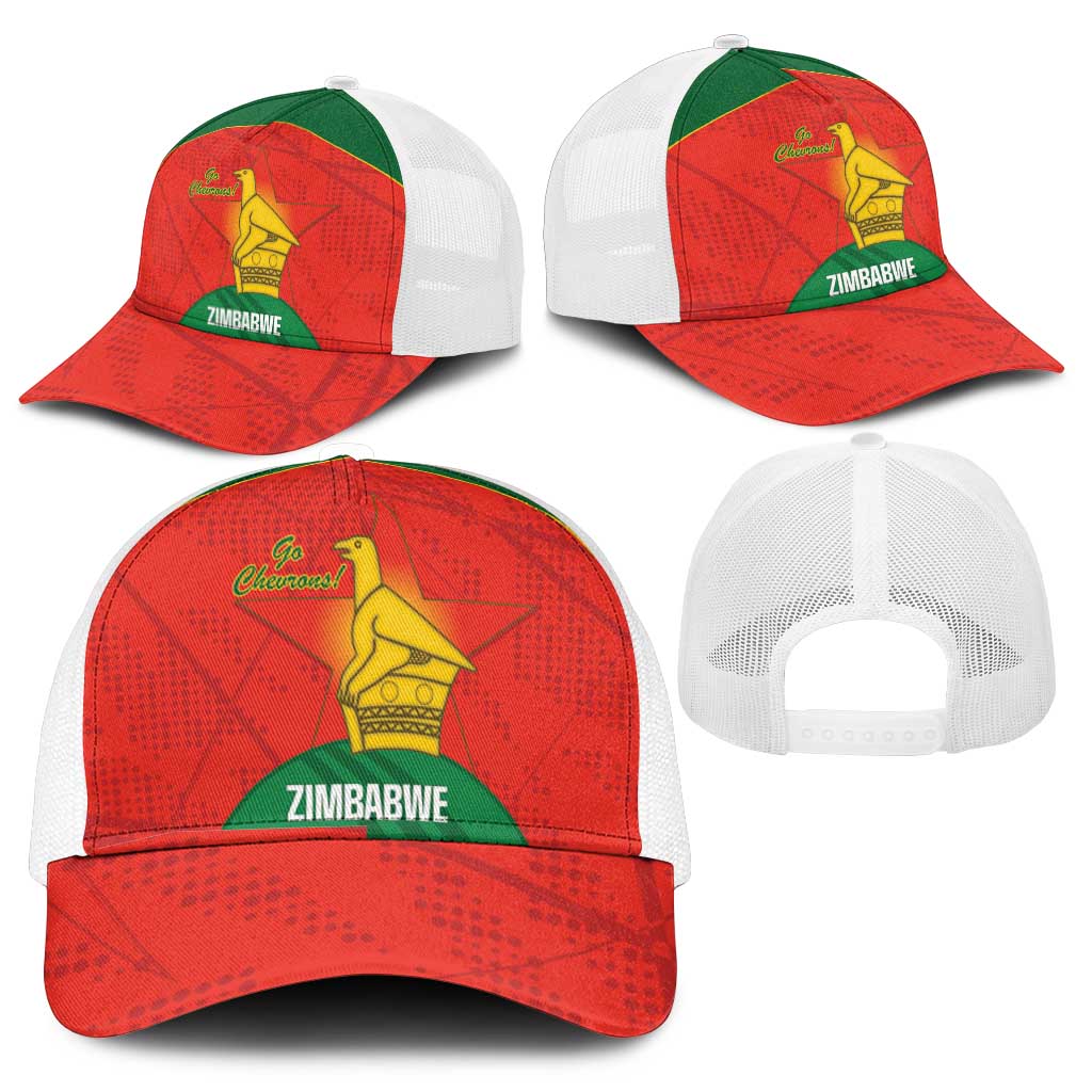 Zimbabwe Cricket Baseball Net Cap Go Chevrons 2003 Color Version - African Pride