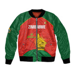 Afro Cricket Zimbabwe Custom Bomber Jacket Go Chevrons 2003 Color - African Pride