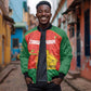 Afro Cricket Zimbabwe Custom Bomber Jacket Go Chevrons 2003 Color - African Pride