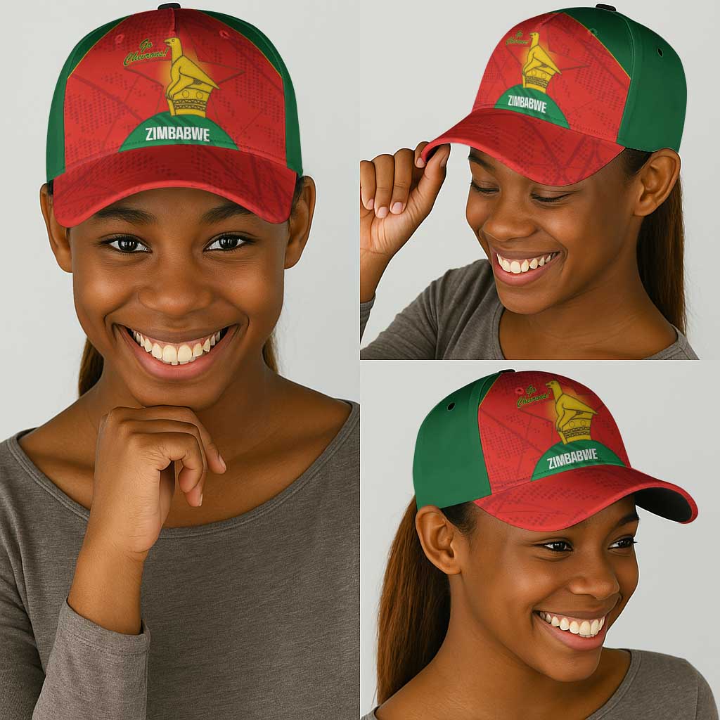 Zimbabwe Cricket Classic Cap Go Chevrons 2003 Color Version - African Pride