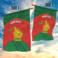 Afro Cricket Zimbabwe Custom Garden Flag Go Chevrons 2003 Color - African Pride