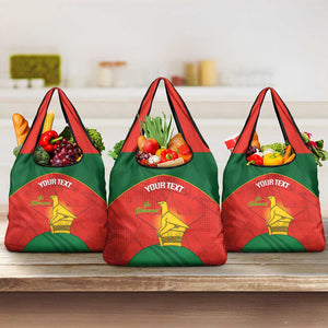 Afro Cricket Zimbabwe Custom Grocery Bag Go Chevrons 2003 Color - African Pride