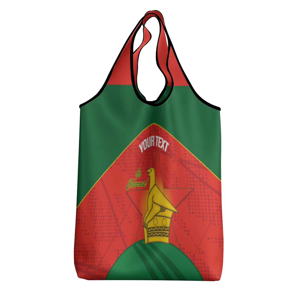 Afro Cricket Zimbabwe Custom Grocery Bag Go Chevrons 2003 Color - African Pride