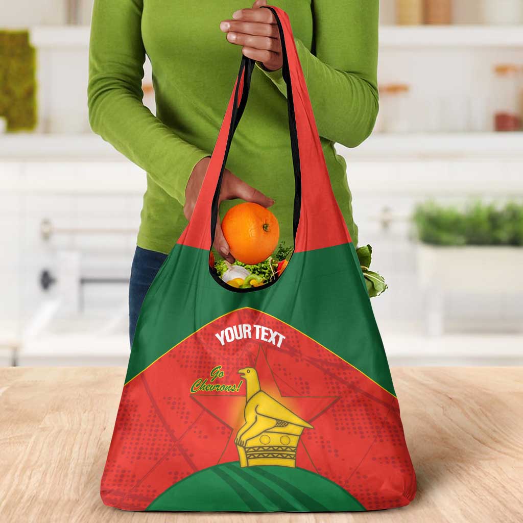 Afro Cricket Zimbabwe Custom Grocery Bag Go Chevrons 2003 Color - African Pride