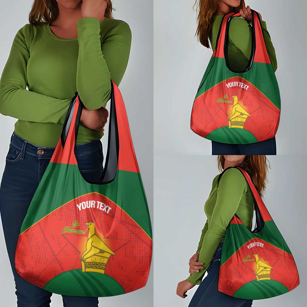 Afro Cricket Zimbabwe Custom Grocery Bag Go Chevrons 2003 Color - African Pride