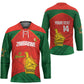 Custom Zimbabwe Cricket Hockey Jersey Go Chevrons 2003 Color Version