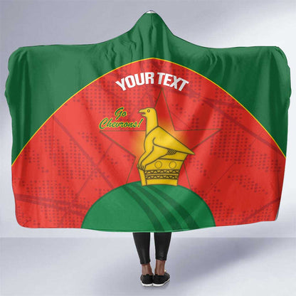 Afro Cricket Zimbabwe Custom Hooded Blanket Go Chevrons 2003 Color - African Pride