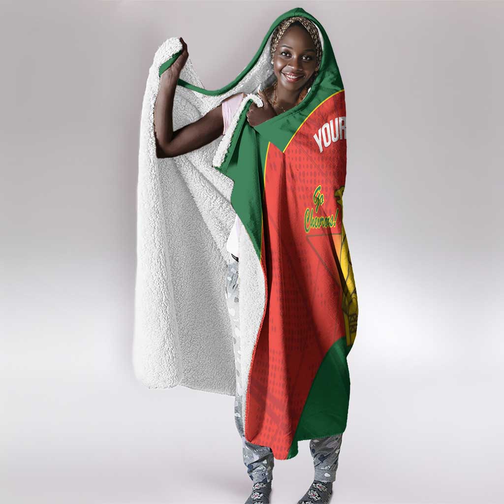 Afro Cricket Zimbabwe Custom Hooded Blanket Go Chevrons 2003 Color - African Pride