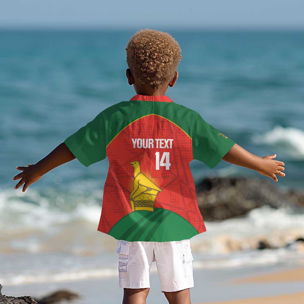 Afro Cricket Zimbabwe Custom Kid Hawaiian Shirt Go Chevrons 2003 Color - African Pride