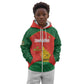 Afro Cricket Zimbabwe Custom Kid Hoodie Go Chevrons 2003 Color - African Pride