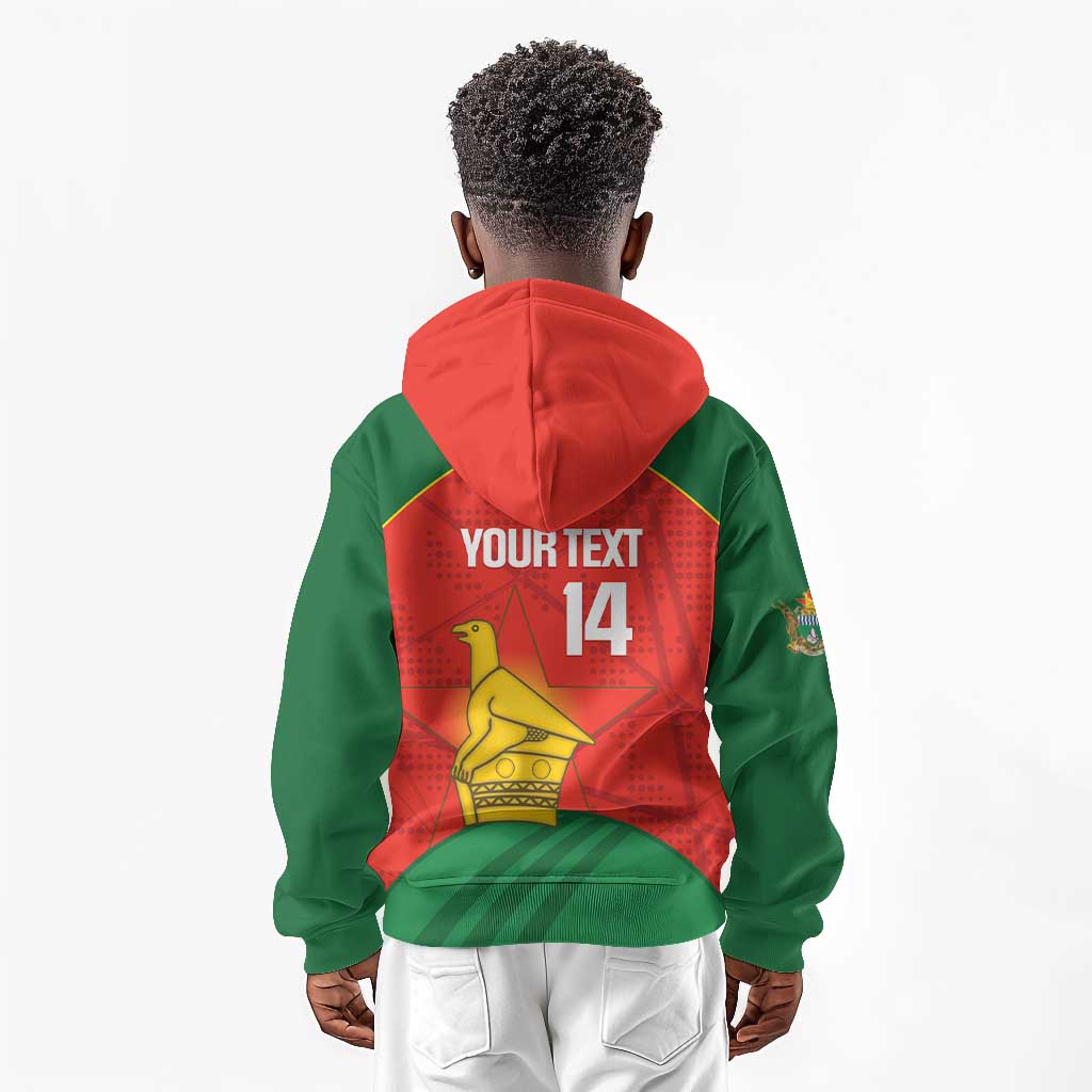 Afro Cricket Zimbabwe Custom Kid Hoodie Go Chevrons 2003 Color - African Pride