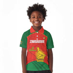 Afro Cricket Zimbabwe Custom Kid Polo Shirt Go Chevrons 2003 Color - African Pride