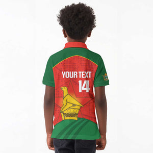 Afro Cricket Zimbabwe Custom Kid Polo Shirt Go Chevrons 2003 Color - African Pride