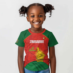 Afro Cricket Zimbabwe Custom Kid T shirt Go Chevrons 2003 Color - African Pride