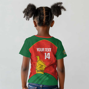 Afro Cricket Zimbabwe Custom Kid T shirt Go Chevrons 2003 Color - African Pride